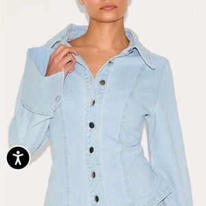 PrettyLittleThing Sky Blue Denim Jacket